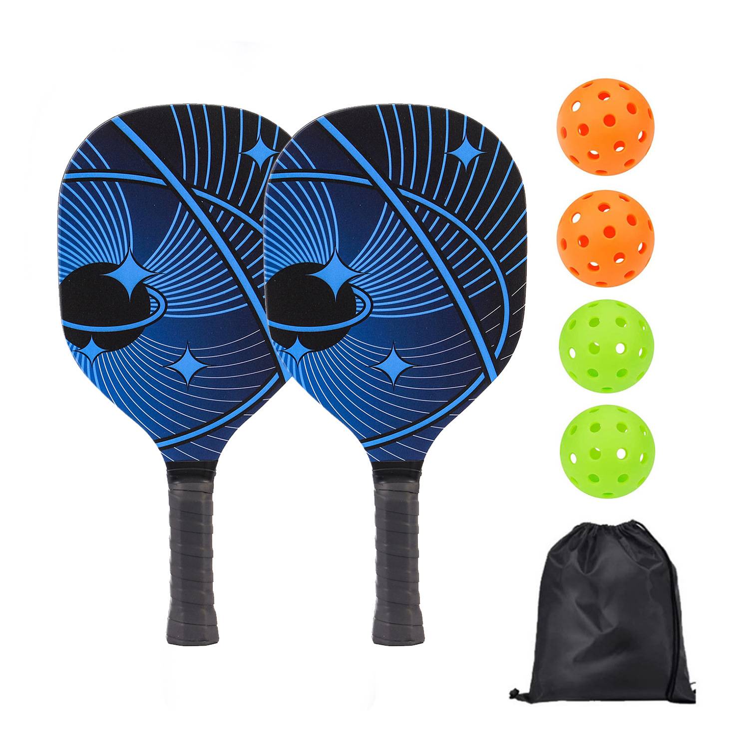 [Woodpien Power racket] 2 shots+4 balls+1 pockets [Model 807]